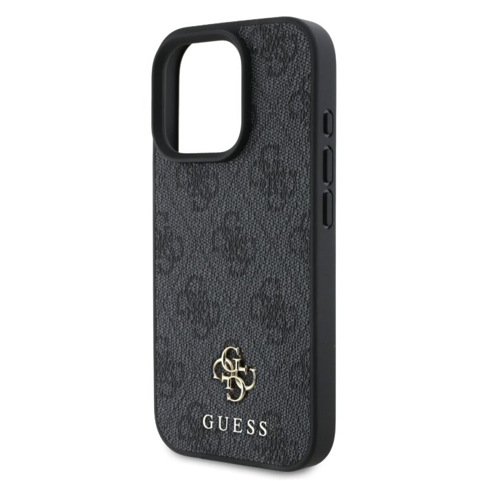 Калъф от Guess PU 4G Small Metal Logo MagSafe Case за iPhone 16 Pro Grey - Image 5