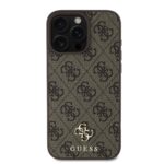Калъф от Guess PU 4G Small Metal Logo MagSafe Case за iPhone 16 Pro Max Brown - Image 2