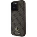 Калъф от Guess PU 4G Small Metal Logo MagSafe Case за iPhone 16 Pro Max Brown - Image 3
