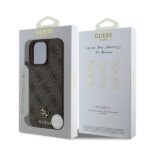 Калъф от Guess PU 4G Small Metal Logo MagSafe Case за iPhone 16 Pro Max Brown - Image 6