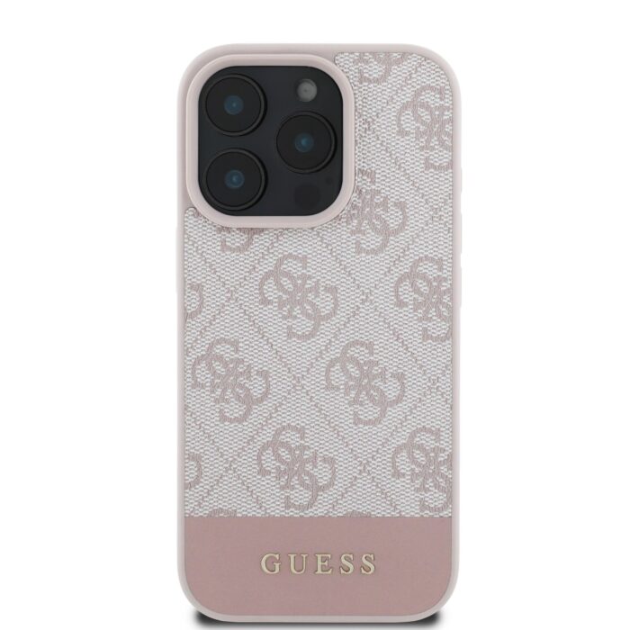 Калъф от Guess PU 4G Stripe Case за  iPhone 16 Pro Pink - Image 3