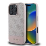 Калъф от Guess PU 4G Stripe Case за iPhone 16 Pro Pink