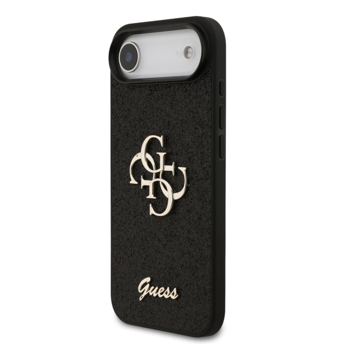 Калъф от 
Guess PU Fixed Glitter 4G Metal Logo Case за iPhone 17 Air Black - Image 2