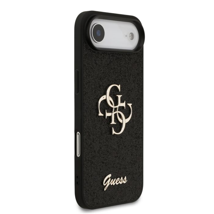 Калъф от 
Guess PU Fixed Glitter 4G Metal Logo Case за iPhone 17 Air Black - Image 4
