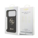 Калъф от 
Guess PU Fixed Glitter 4G Metal Logo Case за iPhone 17 Pro Black - Image 7