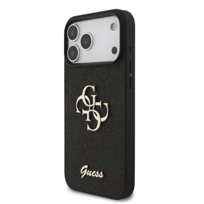 Калъф от 
Guess PU Fixed Glitter 4G Metal Logo Case за iPhone 17 Pro Max Black - Image 2