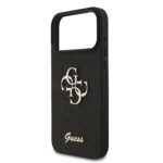 Калъф от 
Guess PU Fixed Glitter 4G Metal Logo Case за iPhone 17 Pro Max Black - Image 5