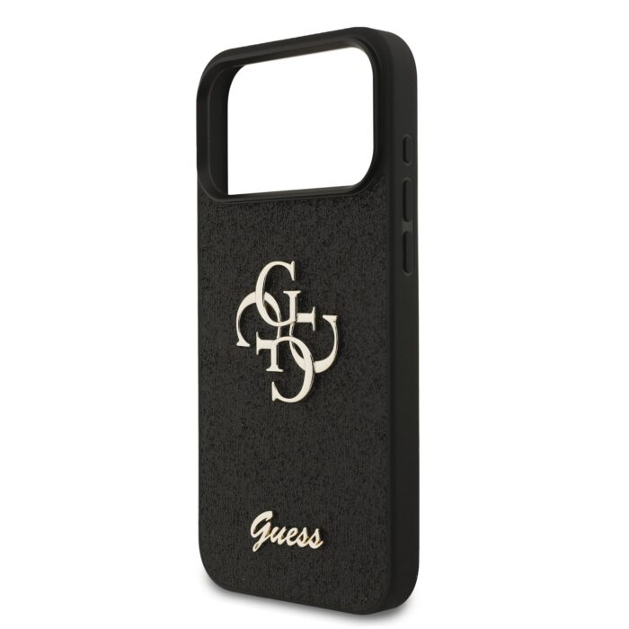 Калъф от 
Guess PU Fixed Glitter 4G Metal Logo Case за iPhone 17 Pro Max Black - Image 5