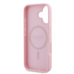 Калъф от Guess PU Grained Classic Logo MagSafe Case for iPhone 16 Pink - Image 5
