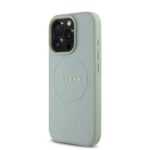 Калъф от Guess PU Grained Classic Logo MagSafe Case for iPhone 16 Pro Green - Image 3