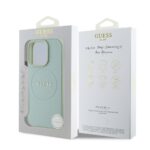 Калъф от Guess PU Grained Classic Logo MagSafe Case for iPhone 16 Pro Green - Image 6