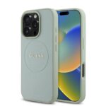 Калъф от Guess PU Grained Classic Logo MagSafe Case for iPhone 16 Pro Green