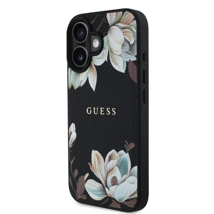 Калъф от Guess PU Grained Magnolia MagSafe Case for iPhone 16 Black - Image 2
