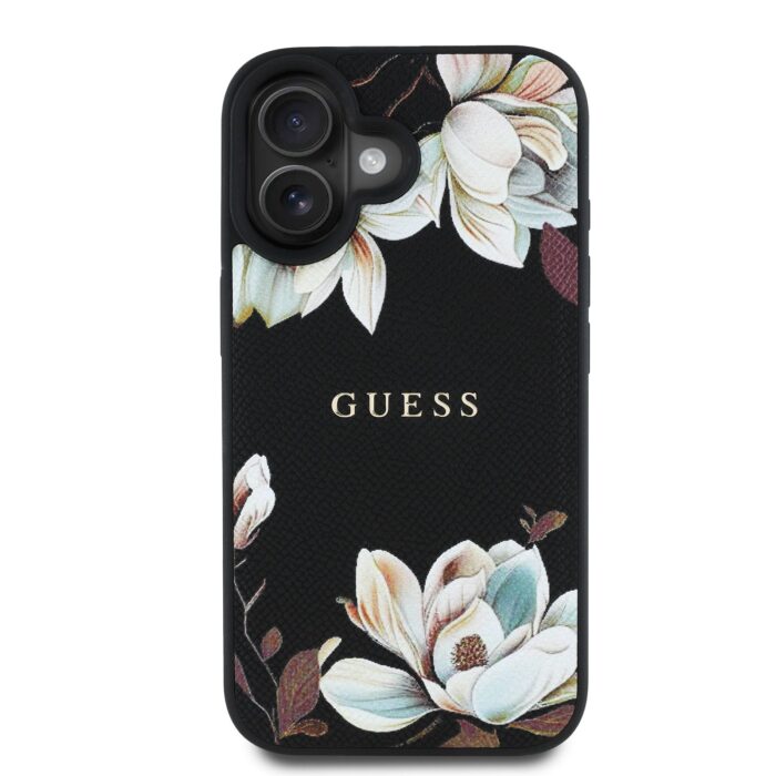 Калъф от Guess PU Grained Magnolia MagSafe Case for iPhone 16 Black - Image 3