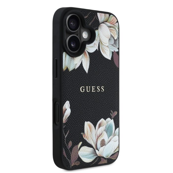 Калъф от Guess PU Grained Magnolia MagSafe Case for iPhone 16 Black - Image 4