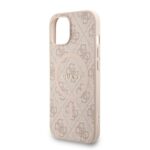Калъф от Guess PU Leather 4G Colored Ring Strap MagSafe Case за iPhone 14 Pink - Image 4