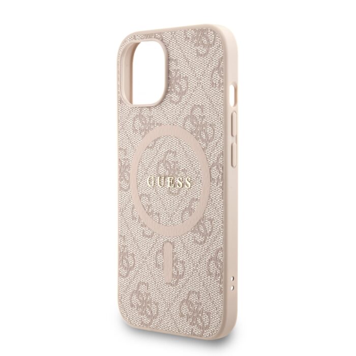 Калъф от Guess PU Leather 4G Colored Ring Strap MagSafe Case за iPhone 14 Pink - Image 4