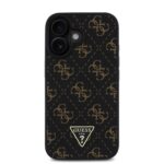 Калъф от Guess PU Leather 4G Triangle Metal Logo Case for iPhone 16 Black - Image 2