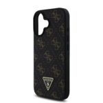 Калъф от Guess PU Leather 4G Triangle Metal Logo Case for iPhone 16 Black - Image 4