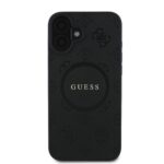 Калъф от Guess Saffiano Peony Stamp MagSafe Case за iPhone 16 Black - Image 2