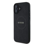 Калъф от Guess Saffiano Peony Stamp MagSafe Case за iPhone 16 Black - Image 3