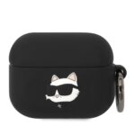 Karl Lagerfeld Silicone Choupette Head 3D калъф за Apple AirPods Pro, черен