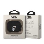 Калъф от Karl Lagerfeld 3D Logo NFT Karl and Choupette Silicone Case for AirPods Pro Black - Image 3
