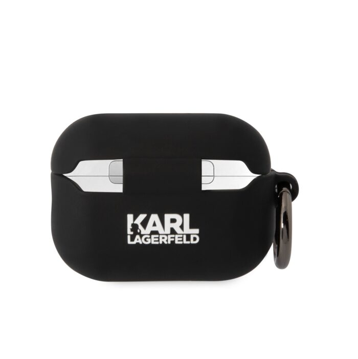Силиконов калъф за AirPods Pro 2 от Karl Lagerfeld - черен - Image 2