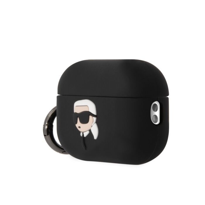 Силиконов калъф за AirPods Pro 2 от Karl Lagerfeld - черен - Image 3