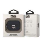 Силиконов калъф за AirPods Pro 2 от Karl Lagerfeld - черен - Image 4