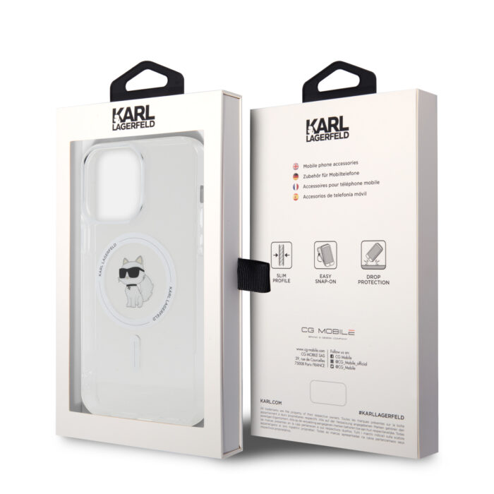 Калъф от Karl Lagerfeld IML Choupette MagSafe Case за iPhone 15 Pro Max Transparent - Image 8