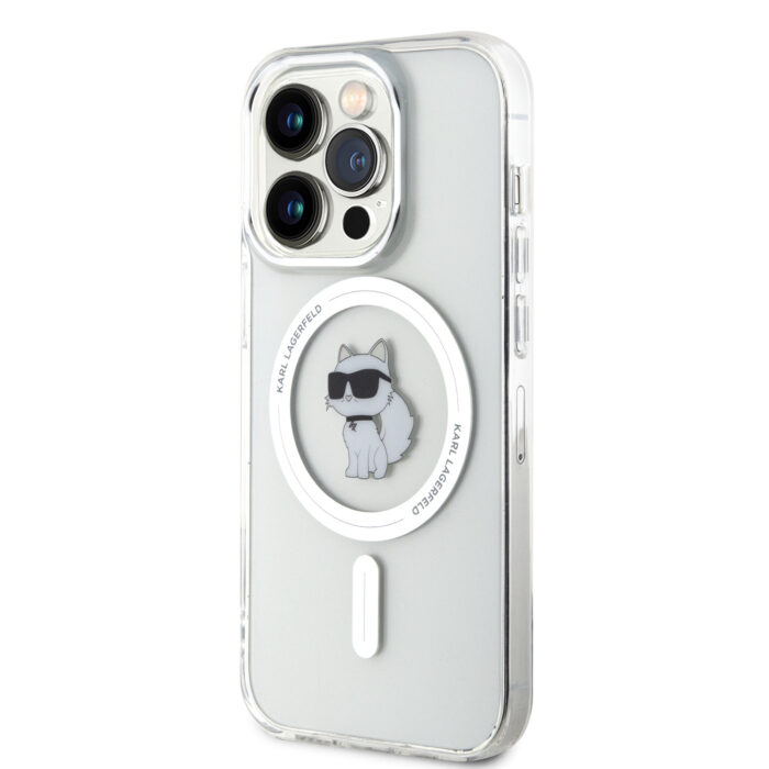 Калъф от Karl Lagerfeld за iPhone 15 Pro Hardcase IML Choupette MagSafe Transparent - Image 2