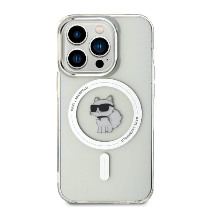 Калъф от Karl Lagerfeld за iPhone 15 Pro Hardcase IML Choupette MagSafe Transparent - Image 3