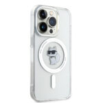 Калъф от Karl Lagerfeld за iPhone 15 Pro Hardcase IML Choupette MagSafe Transparent - Image 4
