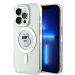 Калъф от Karl Lagerfeld за iPhone 15 Pro Hardcase IML Choupette MagSafe Transparent