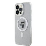 Калъф от Karl Lagerfeld IML Glitter Karl and Choupette MagSafe Case за iPhone 15 Pro Max Transparent - Image 2