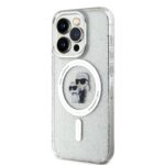 Калъф от Karl Lagerfeld IML Glitter Karl and Choupette MagSafe Case за iPhone 15 Pro Transparent - Image 2