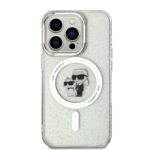 Калъф от Karl Lagerfeld IML Glitter Karl and Choupette MagSafe Case за iPhone 15 Pro Transparent - Image 3