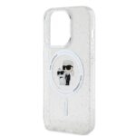 Калъф от Karl Lagerfeld IML Glitter Karl and Choupette MagSafe Case за iPhone 15 Pro Transparent - Image 4