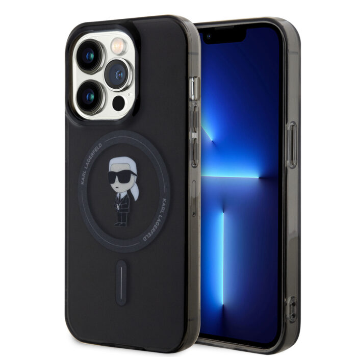 Калъф от Karl Lagerfeld IML Ikonik MagSafe Case за iPhone 15 Pro Black - Image 1