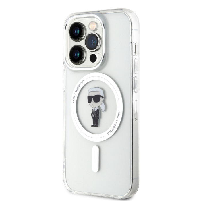 Калъф от Karl Lagerfeld IML Ikonik MagSafe Case за iPhone 15 Pro Transparent - Image 2