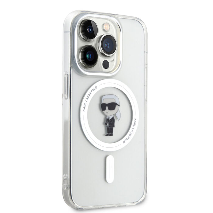 Калъф от Karl Lagerfeld IML Ikonik MagSafe Case за iPhone 15 Pro Transparent - Image 4