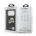 Калъф от 
Karl Lagerfeld Liquid Silicone Double Heads MagSafe Case за iPhone 17 Pro Black - Image 7