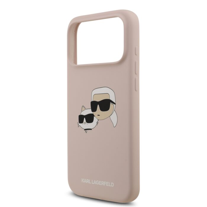 Калъф от 
Karl Lagerfeld Liquid Silicone Double Heads MagSafe Case за iPhone 17 Pro Max Pink - Image 5