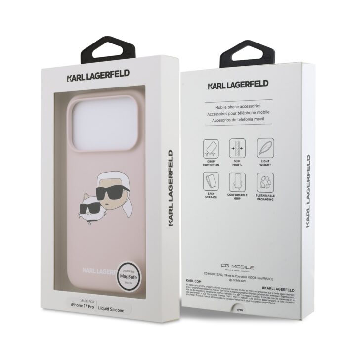 Калъф от
Karl Lagerfeld Liquid Silicone Double Heads MagSafe Case за iPhone 17 Pro Pink - Image 7