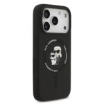 Калъф от 
Karl Lagerfeld Liquid Silicone Karl and Choupette MagSafe Case за iPhone 17 Pro Black - Image 4