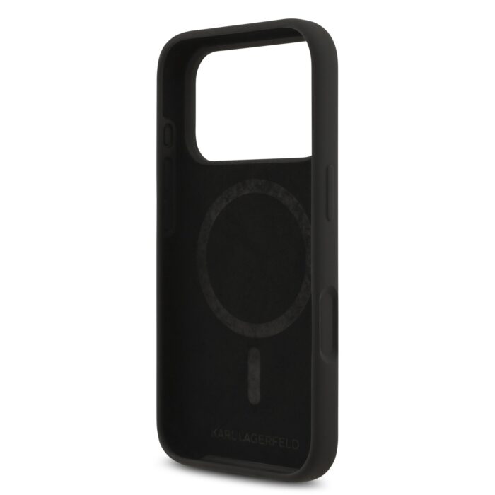 Калъф от 
Karl Lagerfeld Liquid Silicone Karl and Choupette MagSafe Case за iPhone 17 Pro Black - Image 6