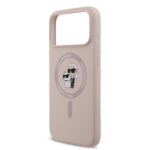 Калъф от 
Karl Lagerfeld Liquid Silicone Karl and Choupette MagSafe Case за iPhone 17 Pro Max Pink - Image 5