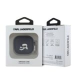 Калъф за Karl Lagerfeld Monogram Karl & Choupette Head Case for AirPods 4 Black - Image 3