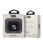 Калъф от Karl Lagerfeld PU Embossed Karl Head Case for AirPods Pro Black - Image 3